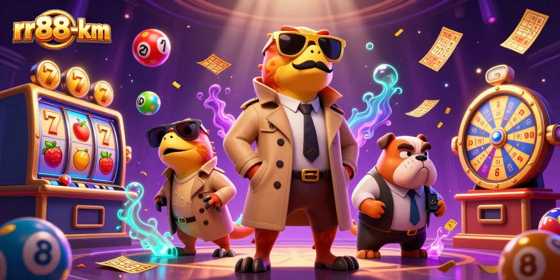 Play and win with rr88-km in a vibrant casino scene featuring dynamic games and colorful elements.