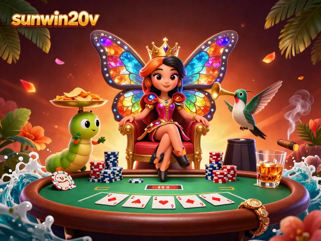 Experience lively gaming moments at sunwin20v with vibrant casino elements and characters.