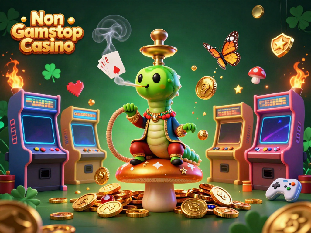 Experience the thrill at Non Gamstop Casino with vibrant 3D casino elements and captivating characters.