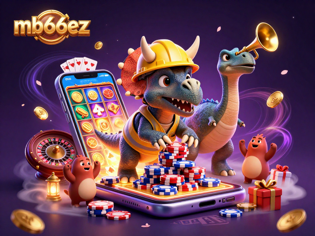 Engage with mb66ez while enjoying a vibrant 3D casino scene filled with dynamic gaming excitement.