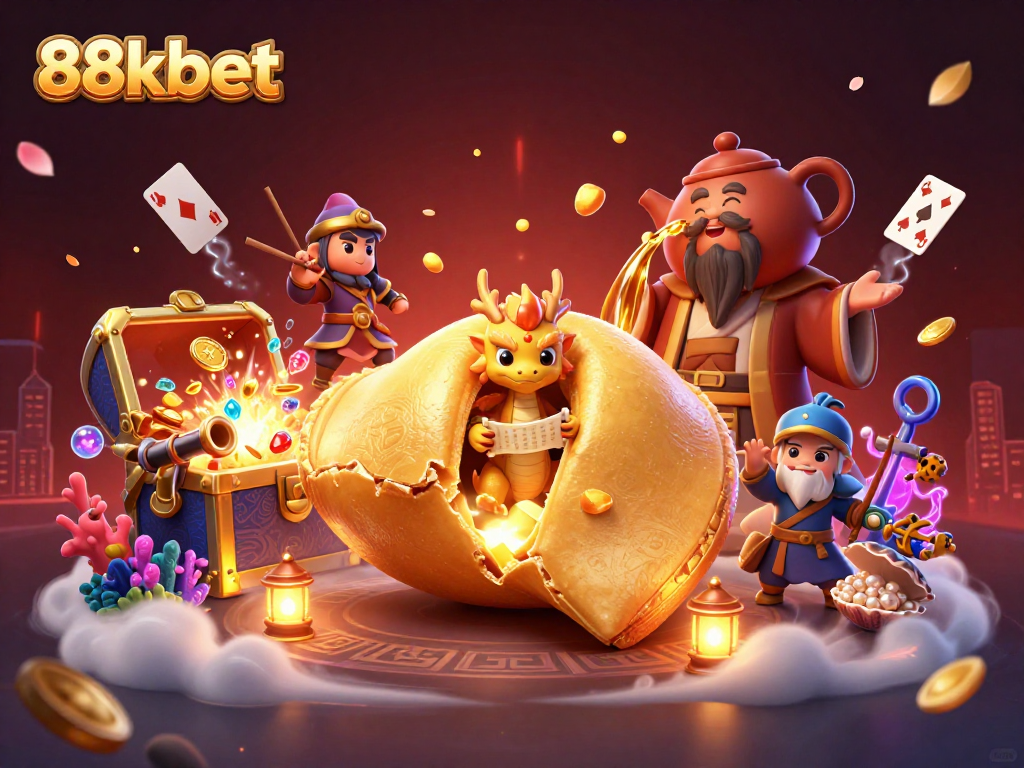 Experience thrilling wins with 88kbet's dynamic casino adventure featuring gold treasures and vibrant characters.