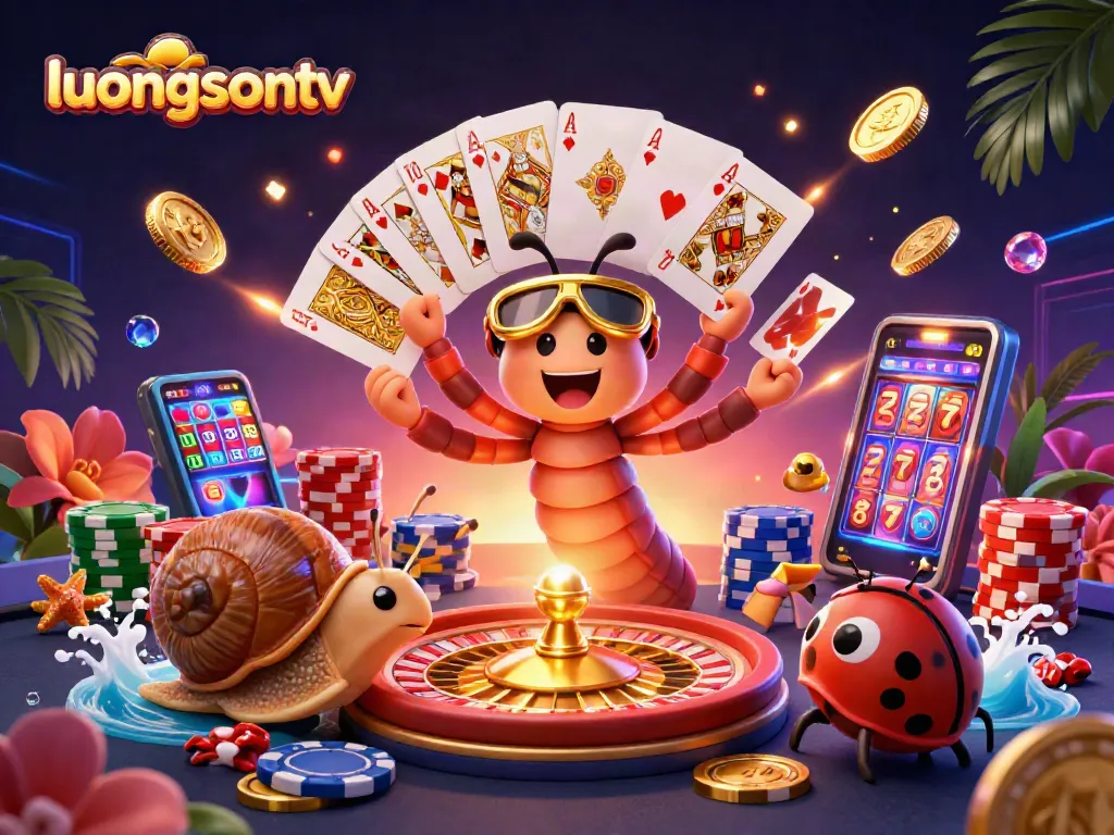 Engage with luongsontv's thrilling live betting action amidst a vibrant casino atmosphere.