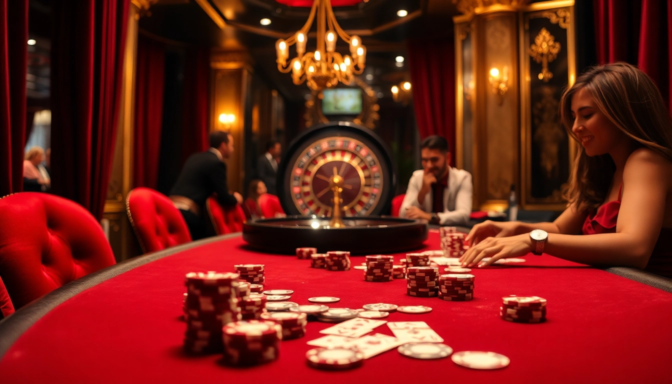 Engage at a KKWIN gaming table, where poker chips and cards set the stage for thrilling high-stakes gambling.