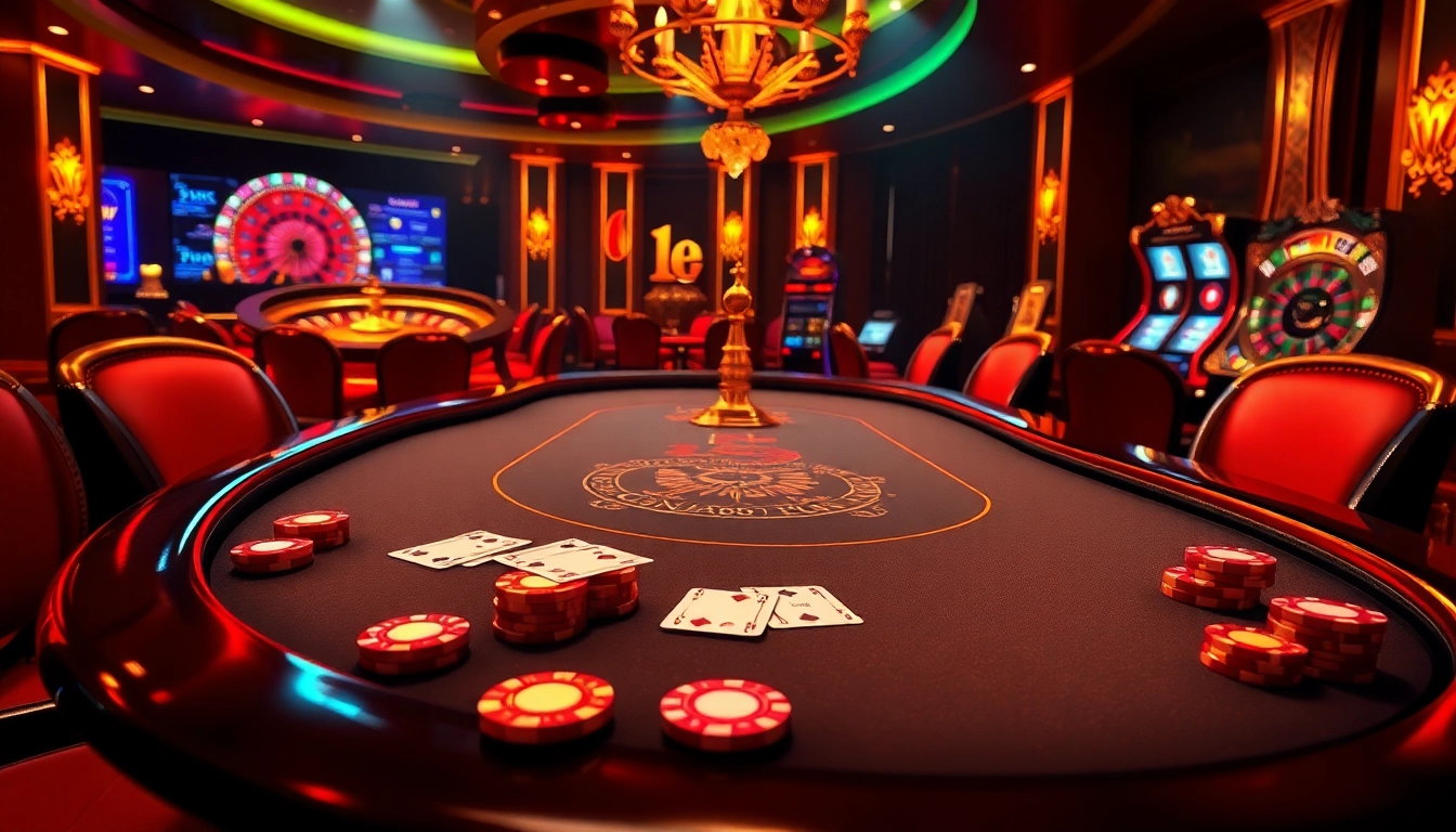 Engaging online gambling experience at luck8.jpn.com showcasing poker and roulette.