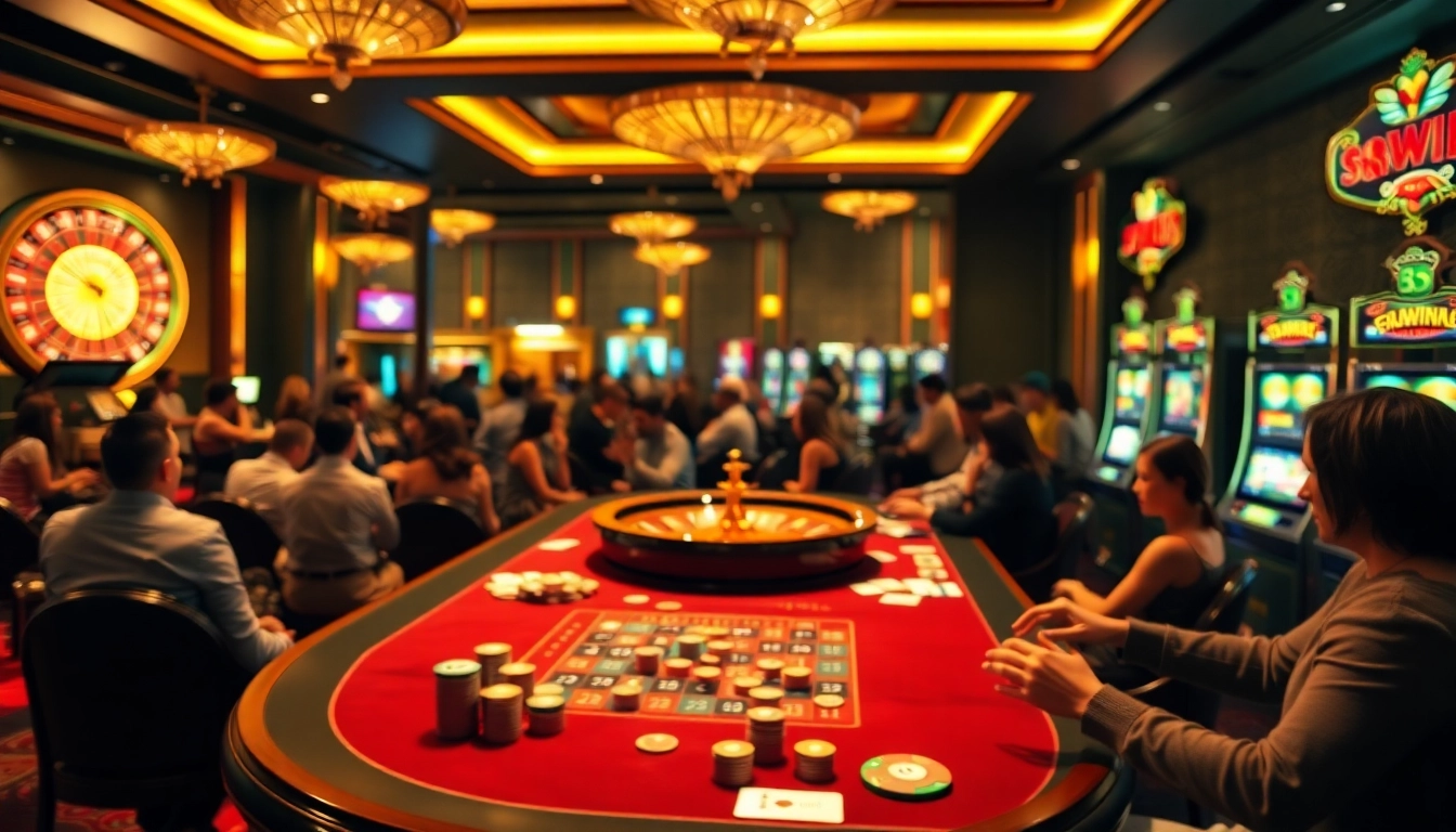 33WIN players engaging in exciting casino games at a luxurious gaming table.