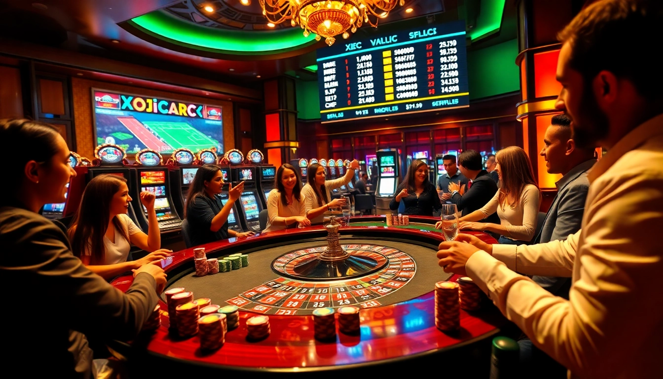 Xoilac streamlining the excitement of online gambling with a vibrant casino atmosphere.