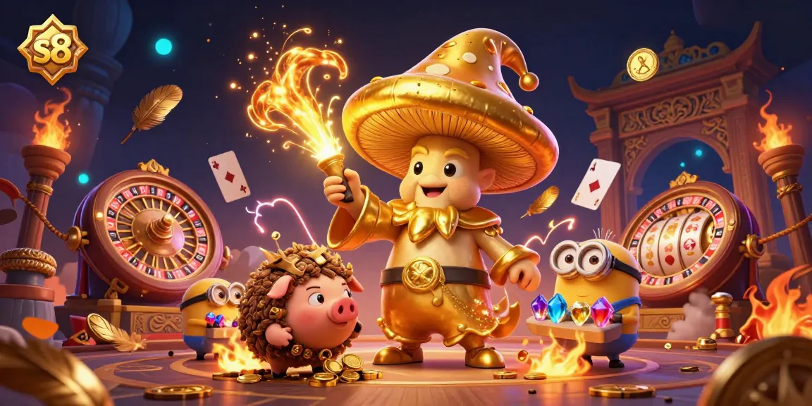 Engage with the thrilling s8 casino experience featuring vibrant 3D characters and immersive gambling elements.